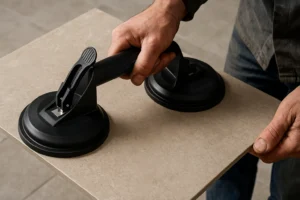 حمل سرامیک با قاپک . ابزار دستی